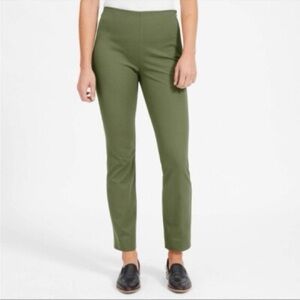 Everlane The Side-Zip Stretch Cotton Pants Olive Green